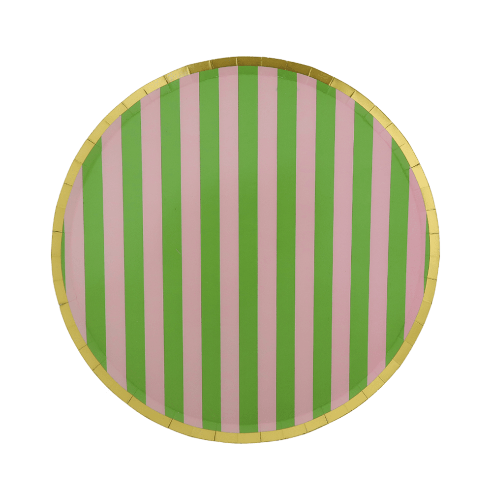 Camp Bachelorette Stripe Dinner Plates, Jollity & Co