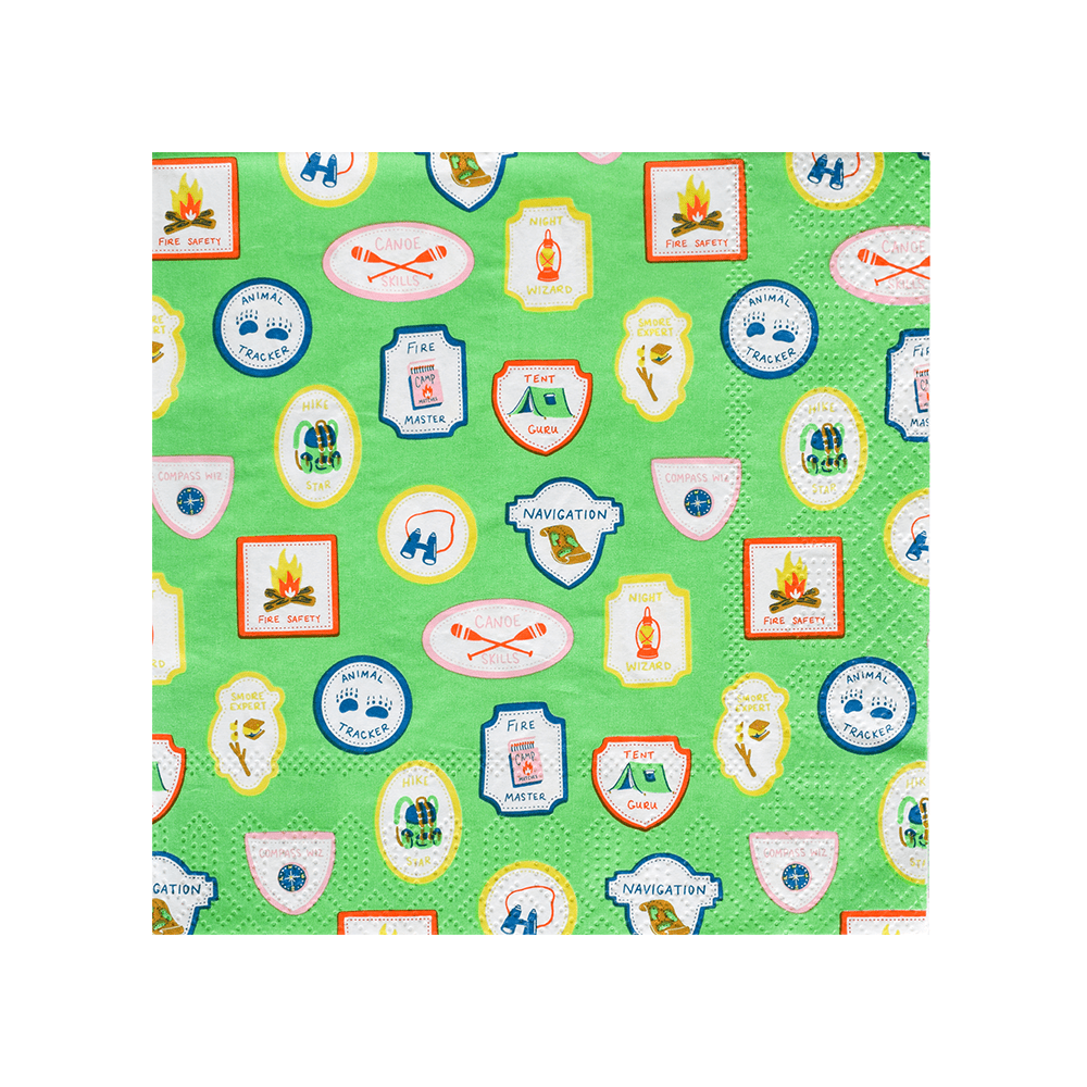 Camp Explorer Badge Large Napkins, Daydream Society