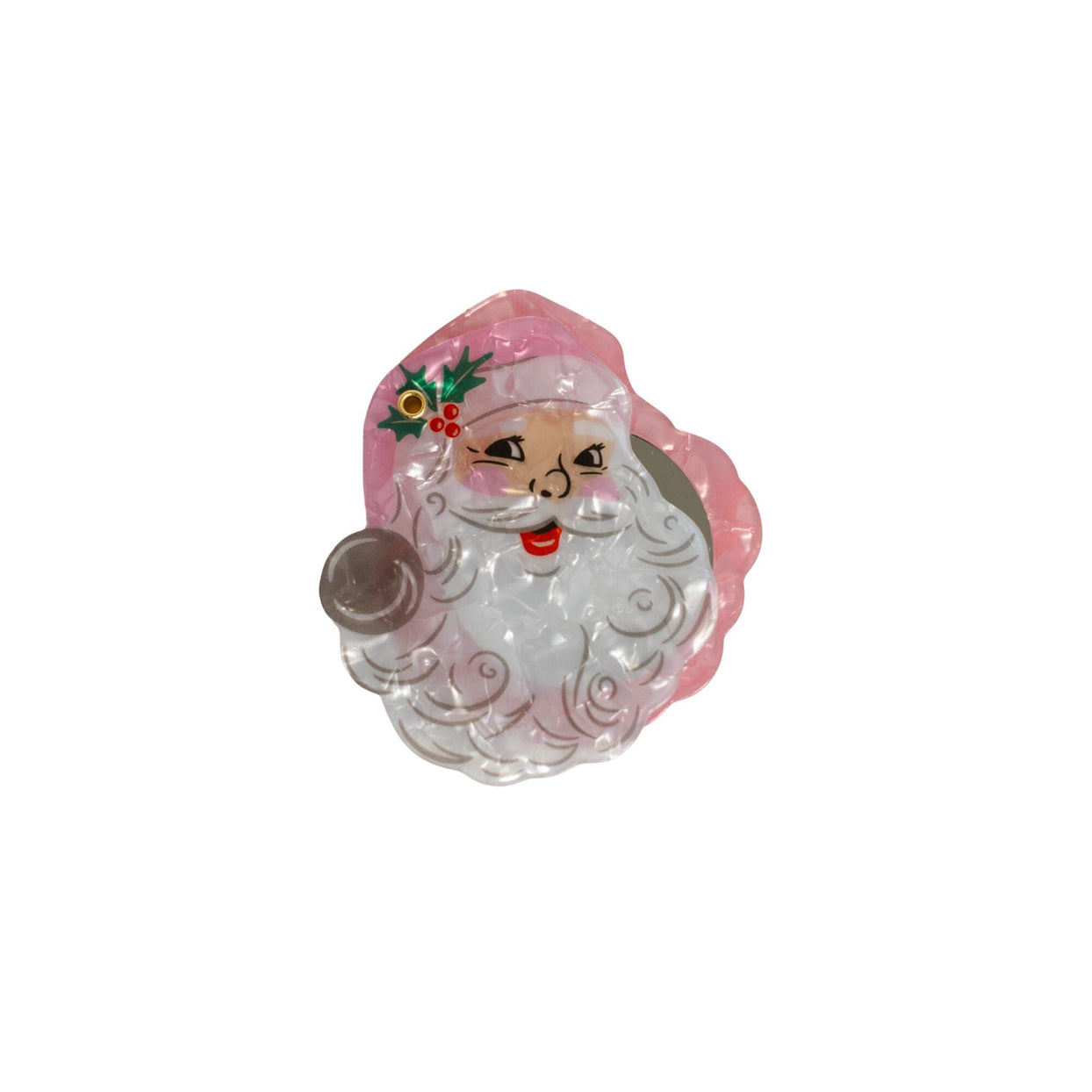 Pink Santa Compact Mirror, Jollity & Co