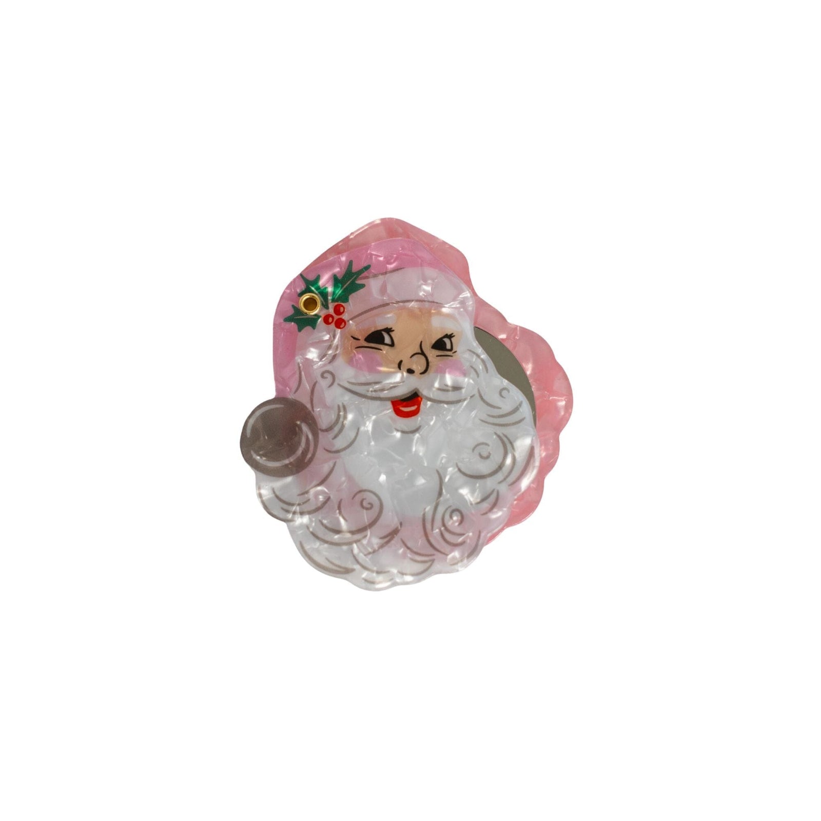 Pink Santa Compact Mirror, Jollity & Co