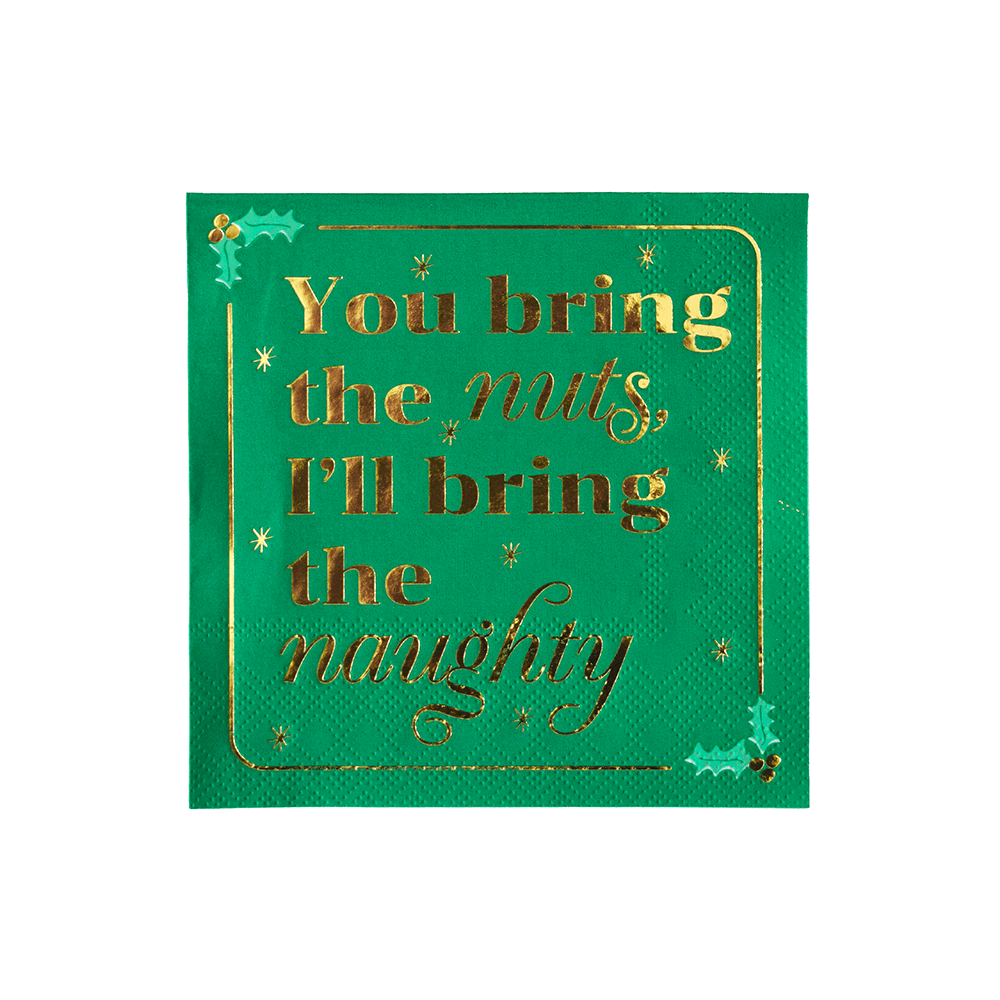 Nutcracker You Bring The Nuts Cocktail Napkins, Jollity & Co