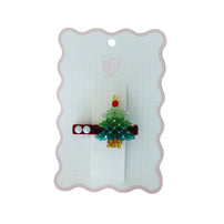 Beaded Christmas Tree Hair Clip Set, Daydream Society