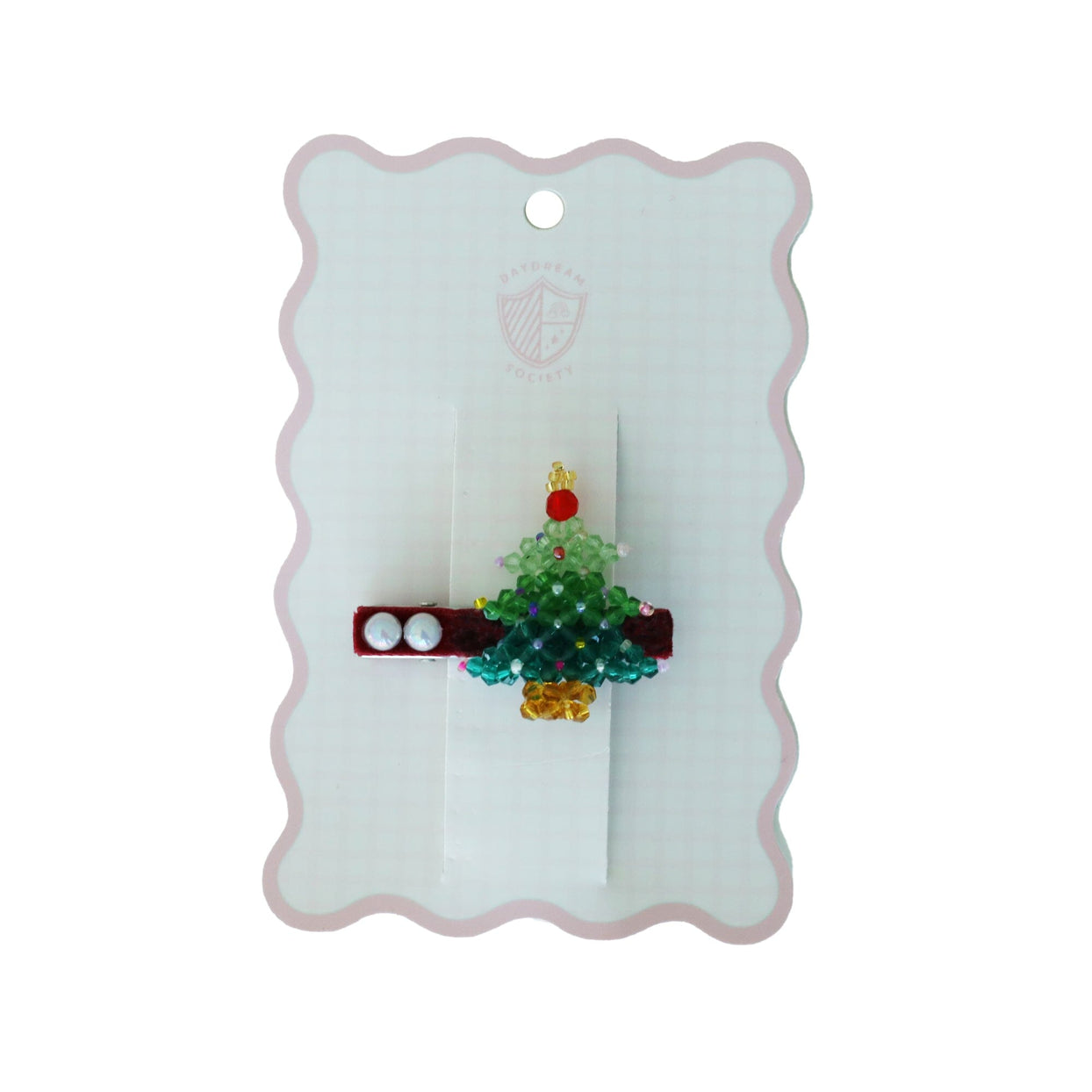 Beaded Christmas Tree Hair Clip Set, Daydream Society