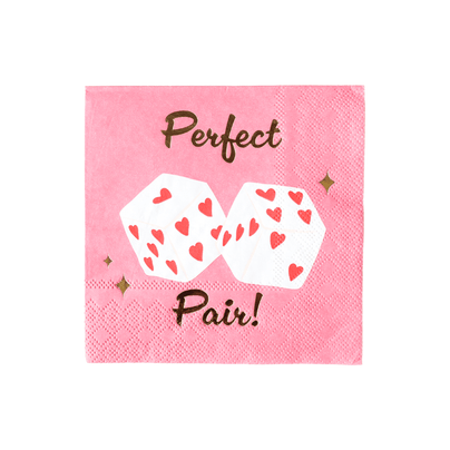 Lucky In Love Perfect Pair Cocktail Napkins, Jollity & Co