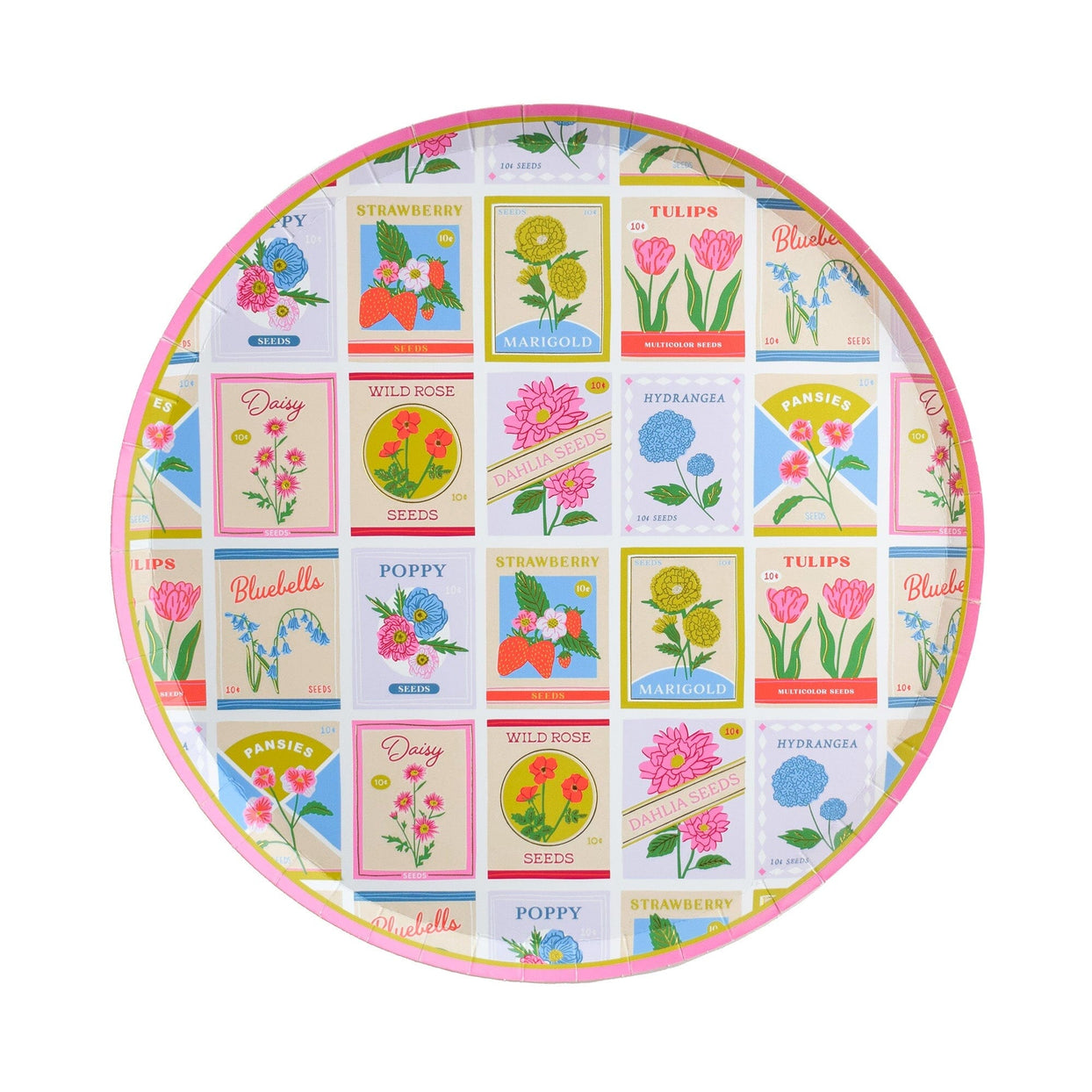 In Bloom Seed Packet Dinner Plates, Jollity & Co