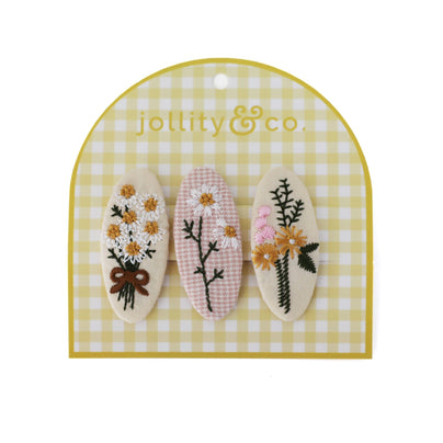 Embroidered Bouquet Hair Clip Set, Shop Sweet Lulu