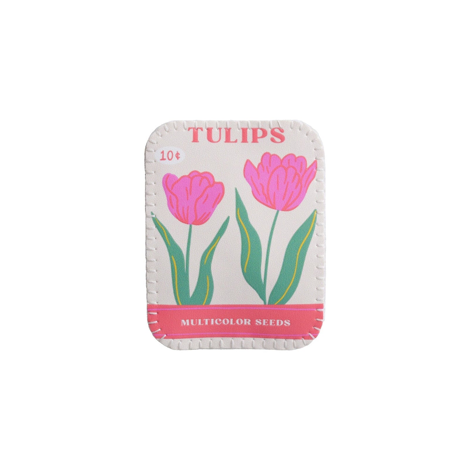 Tulip Seed Packet Vegan Leather Hair Clip, Jollity & Co