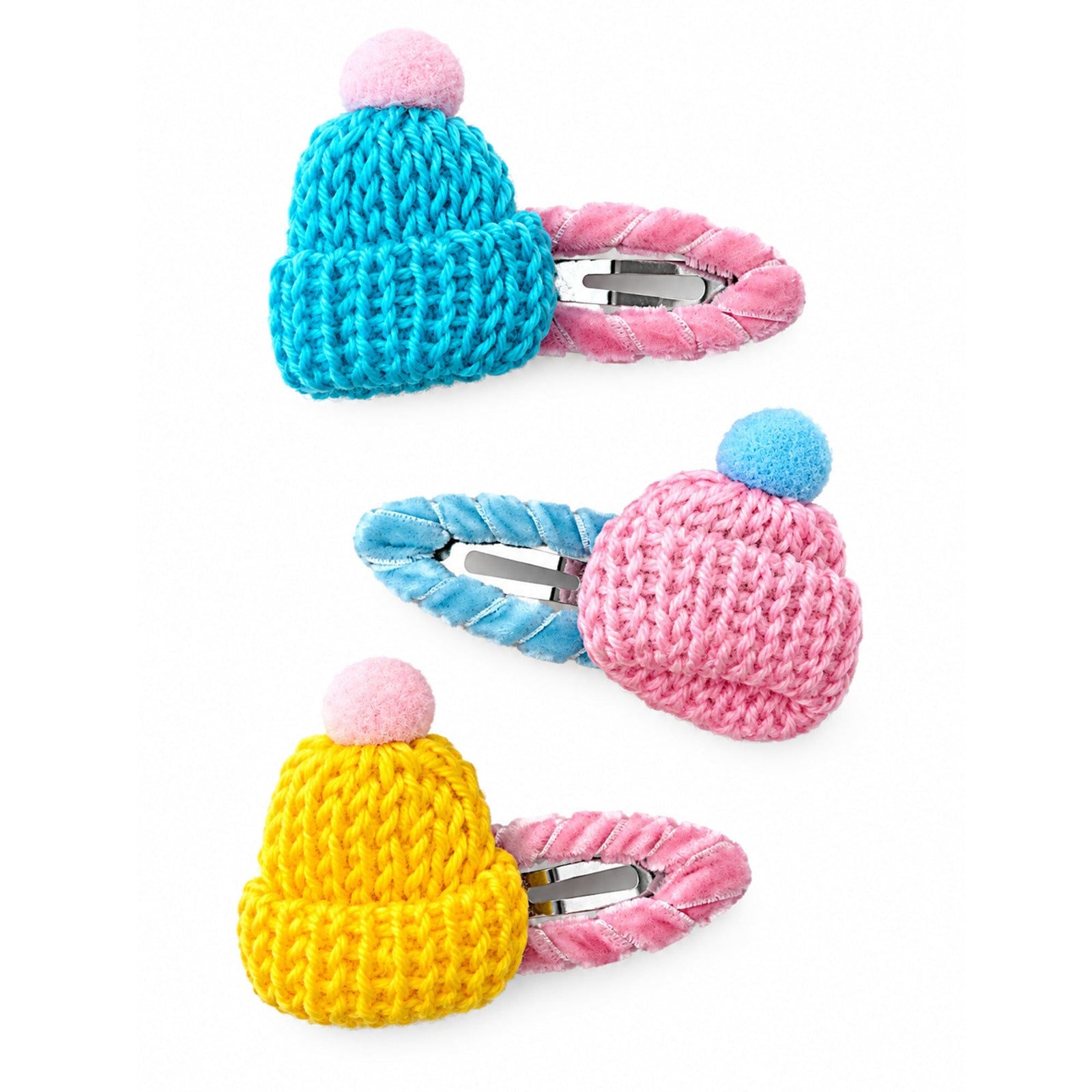 Yeti Knit Beanie Hair Clip Set, Daydream Society