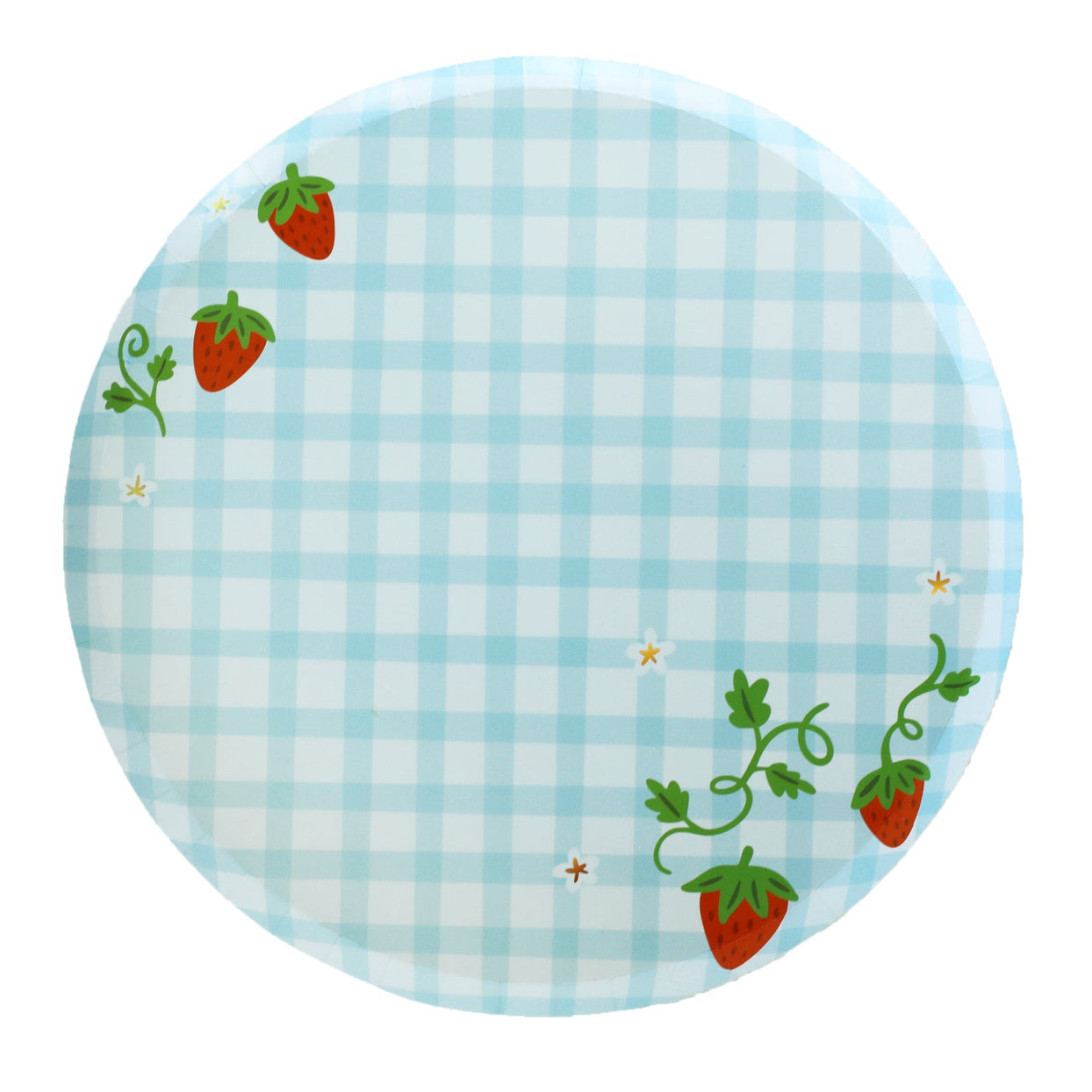 Strawberry Picnic Gingham Print Large Plates, Shop Sweet Lulu