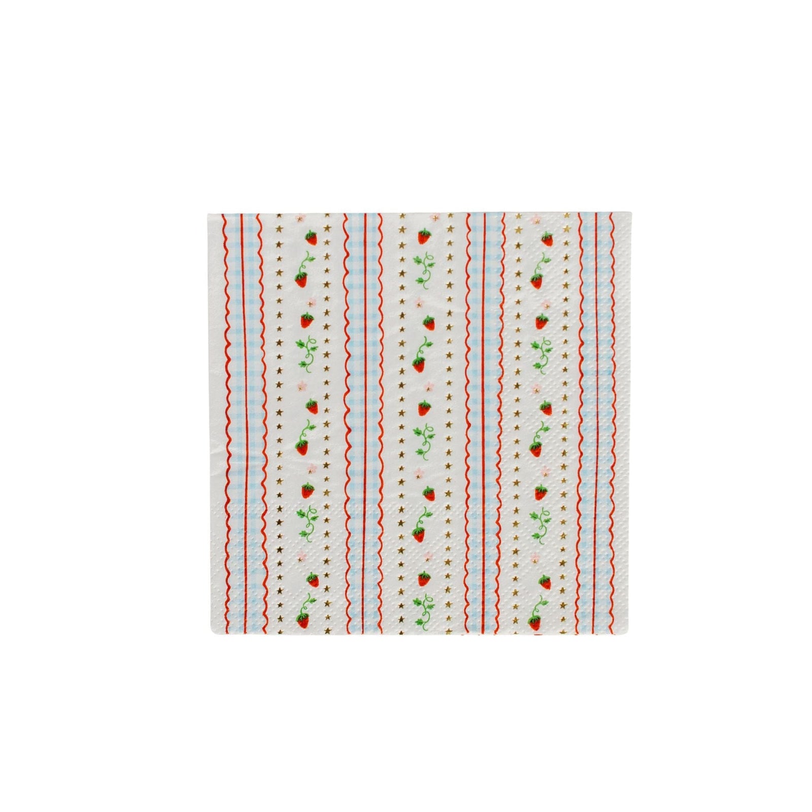 Strawberry Picnic Gingham Print Petite Napkins, Shop Sweet Lulu