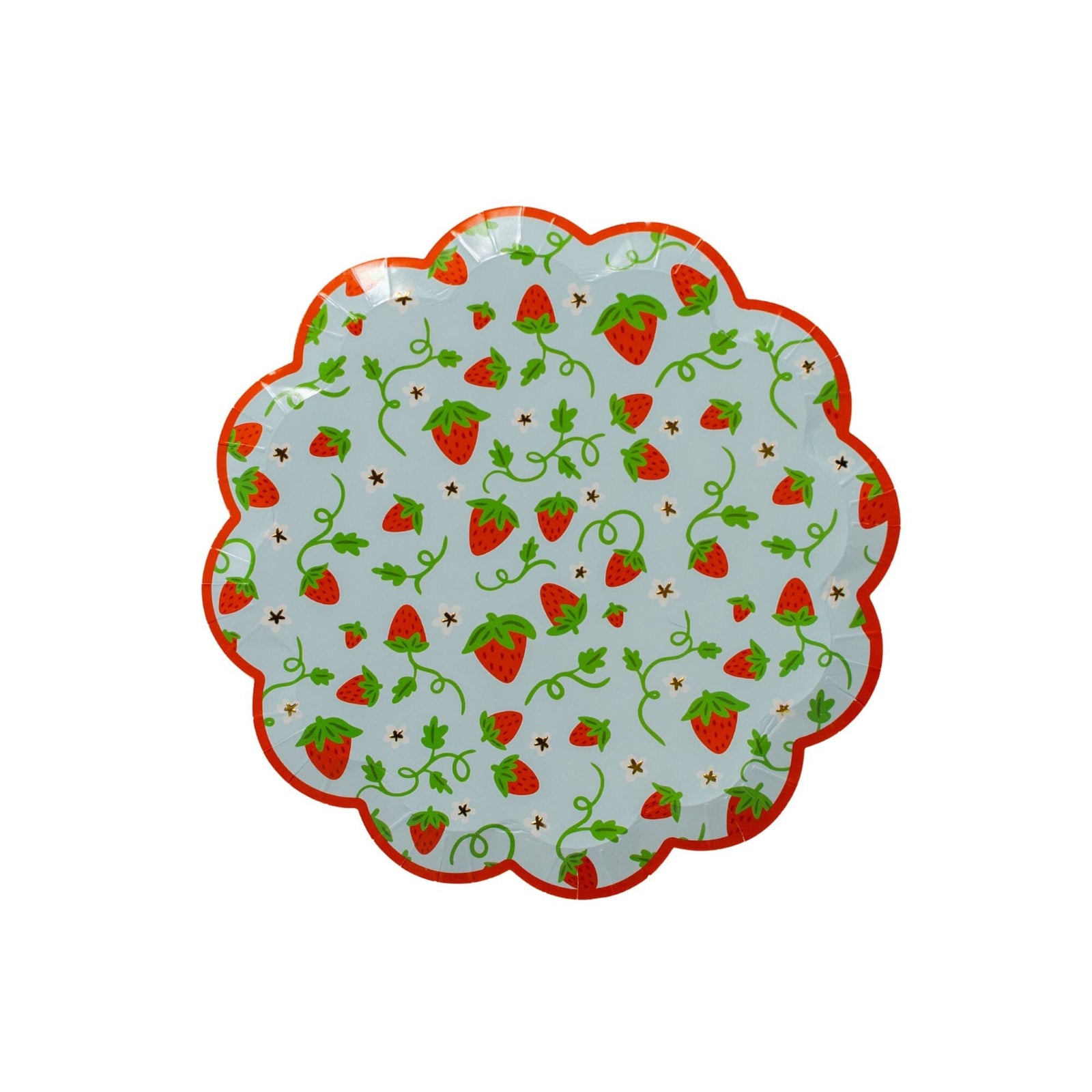 Strawberry Print Picnic Scalloped Small Plates, Shop Sweet Lulu