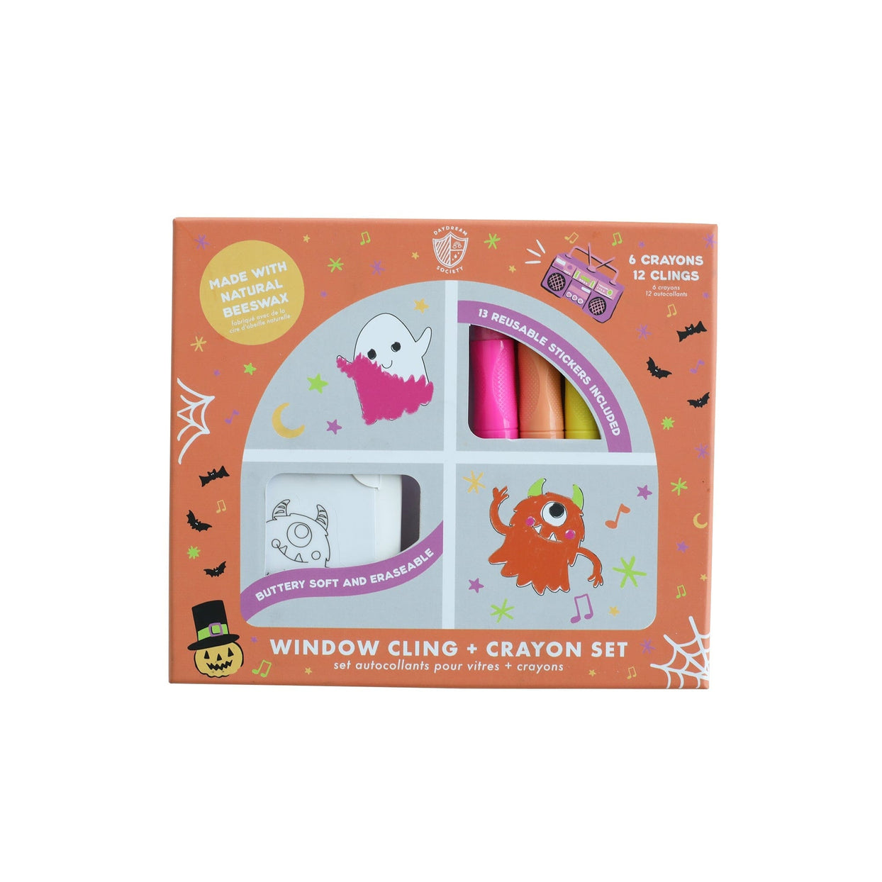 Monster Mash Window Cling +  Crayon Set, Daydream Society