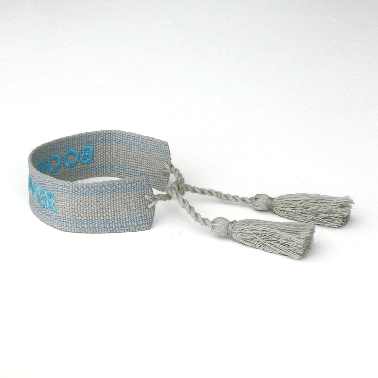 Book Club Themed Embroidered Bracelets - Book Lover Blue Jollity & Co