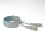 Book Club Themed Embroidered Bracelets - Book Lover Blue Jollity & Co