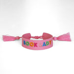 Book Club Themed Embroidered Bracelets - Book Lady, Jollity & Co