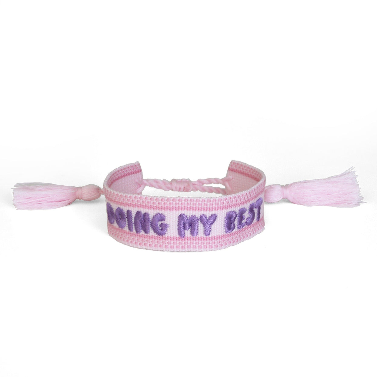 Witty Embroidered Bracelet - Doing My Best, Jollity & Co