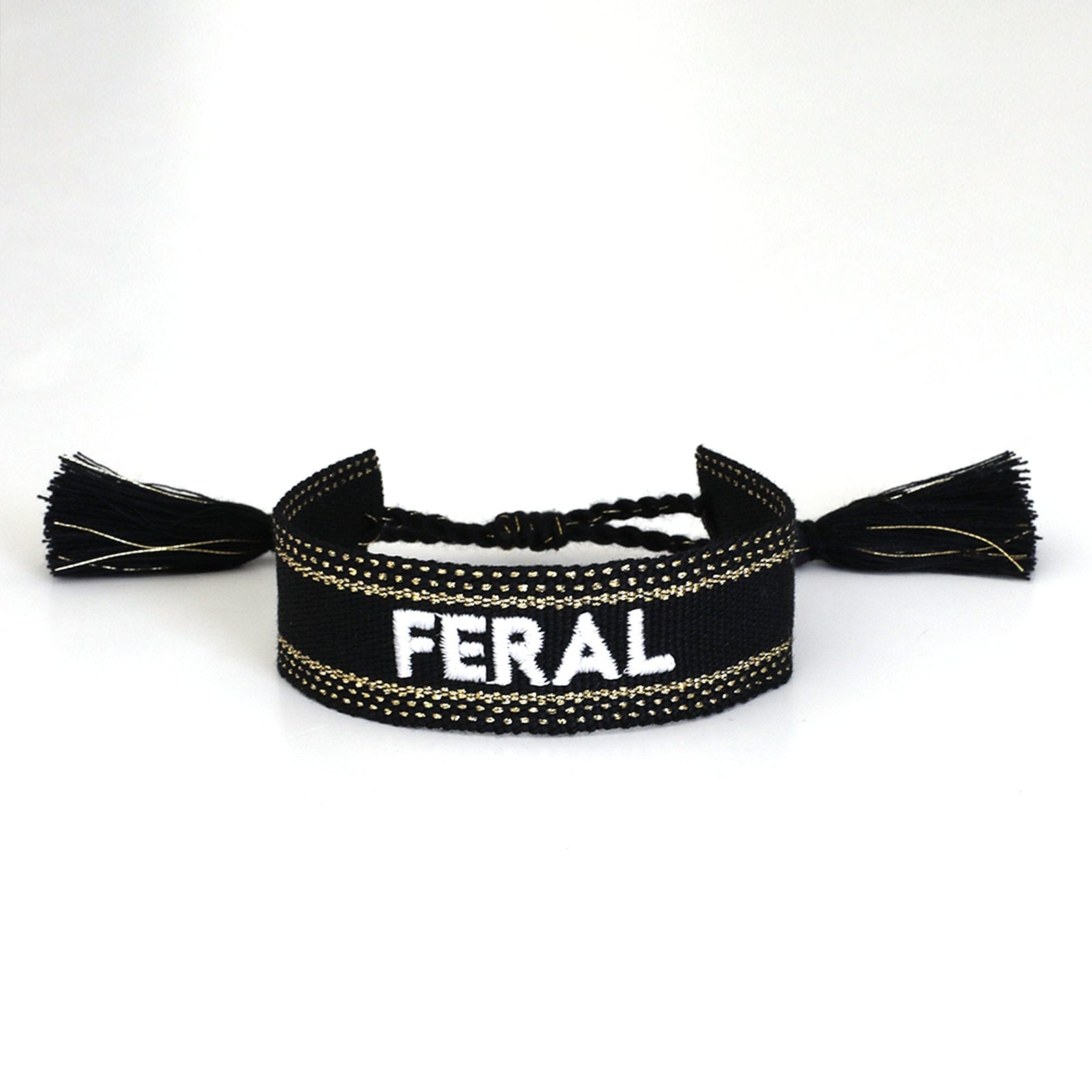 Witty Embroidered Bracelet - Feral, Jollity & Co