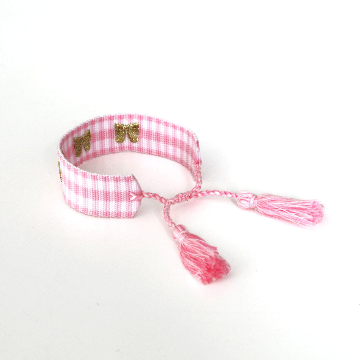 Bow Embroidered Bracelet - Gold, Jollity & Co