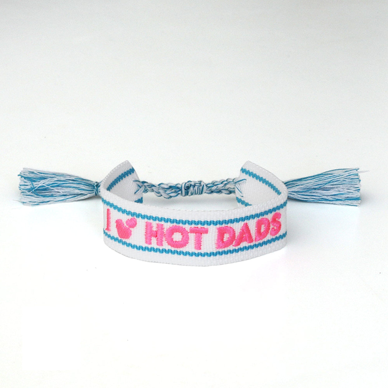 Witty Embroidered Bracelet - I Love Hot Dads, Jollity & Co