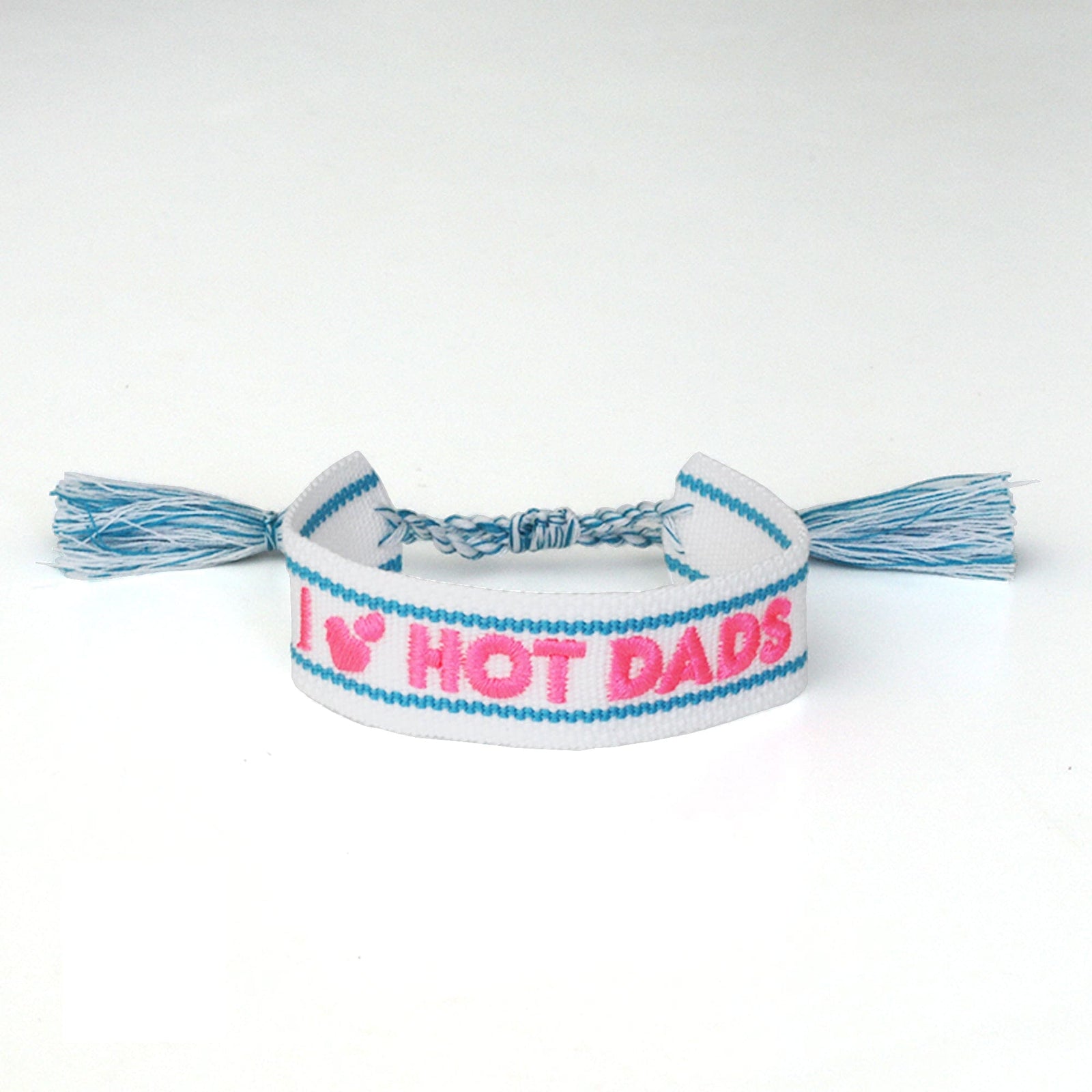 Witty Embroidered Bracelet - I Love Hot Dads, Jollity & Co