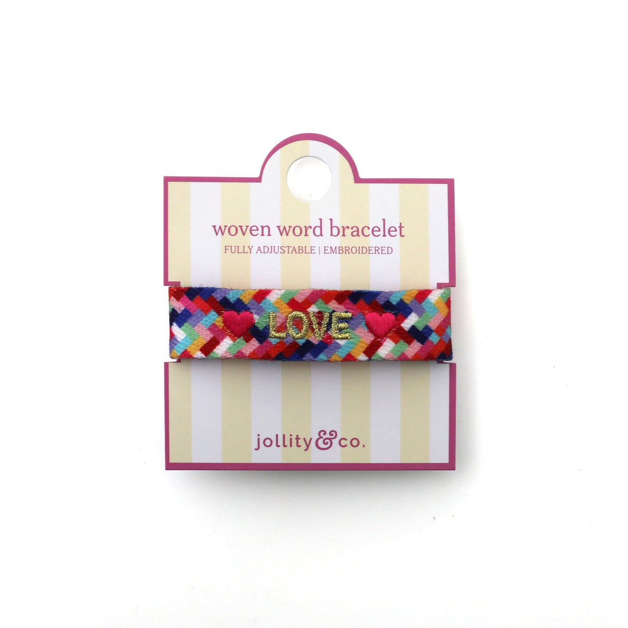 Witty Embroidered Bracelet - Love , Jollity & Co