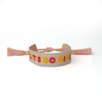 Witty Embroidered Bracelet - Let's Go Girls , Jollity & Co