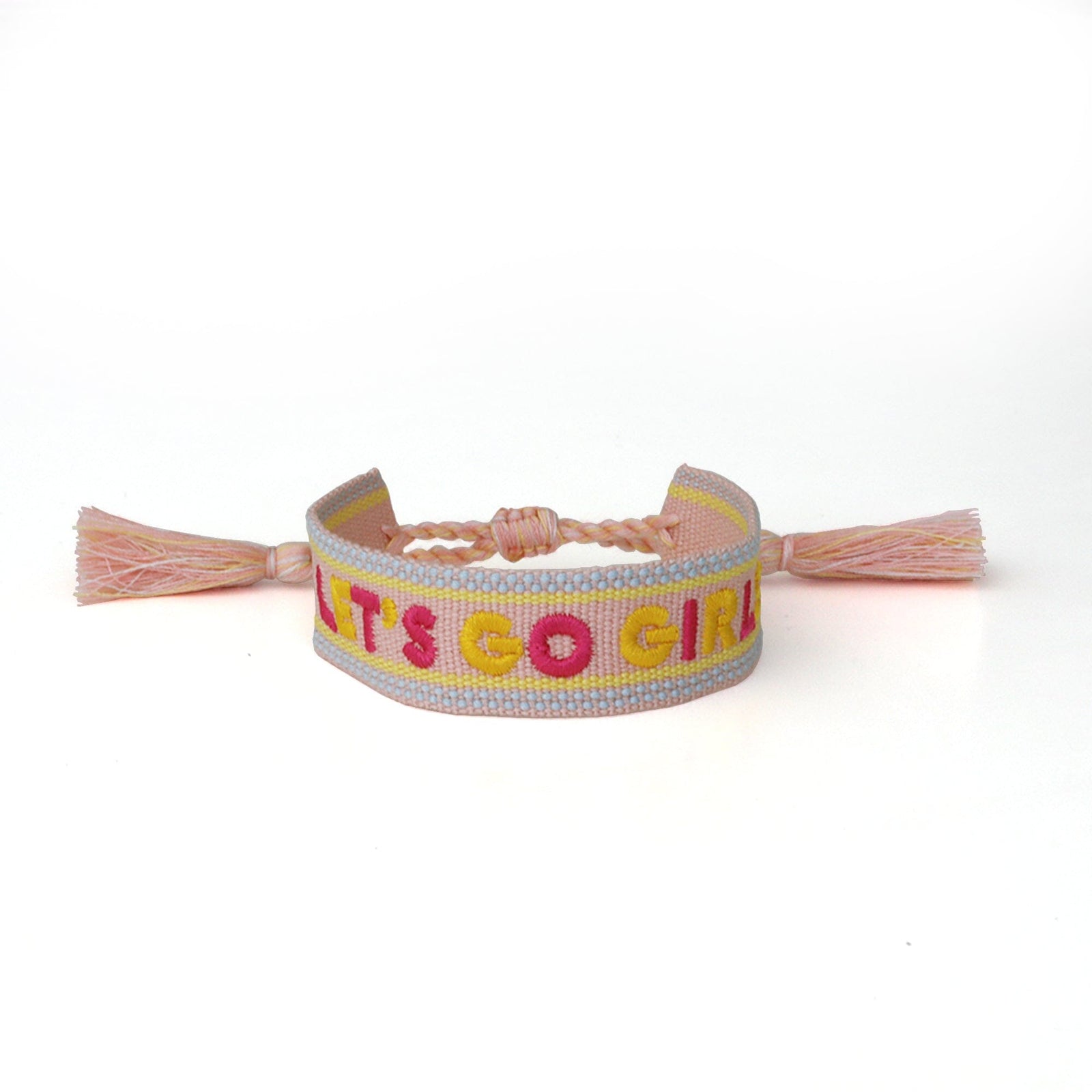 Witty Embroidered Bracelet - Let's Go Girls , Jollity & Co