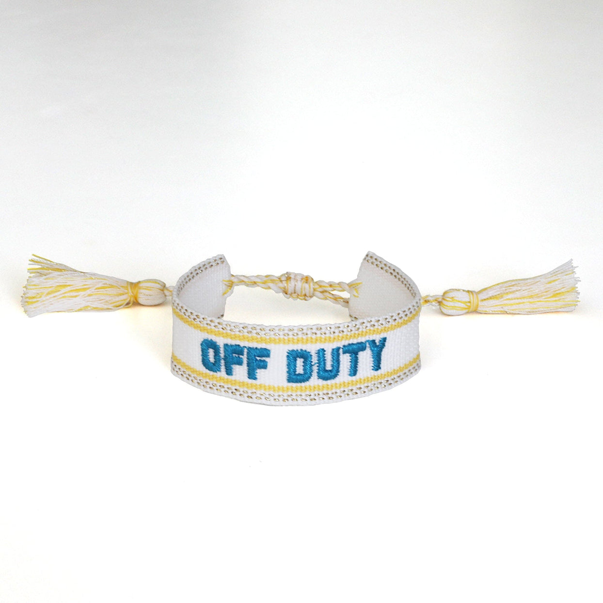 Witty Embroidered Bracelet - Off Duty, Jollity & Co