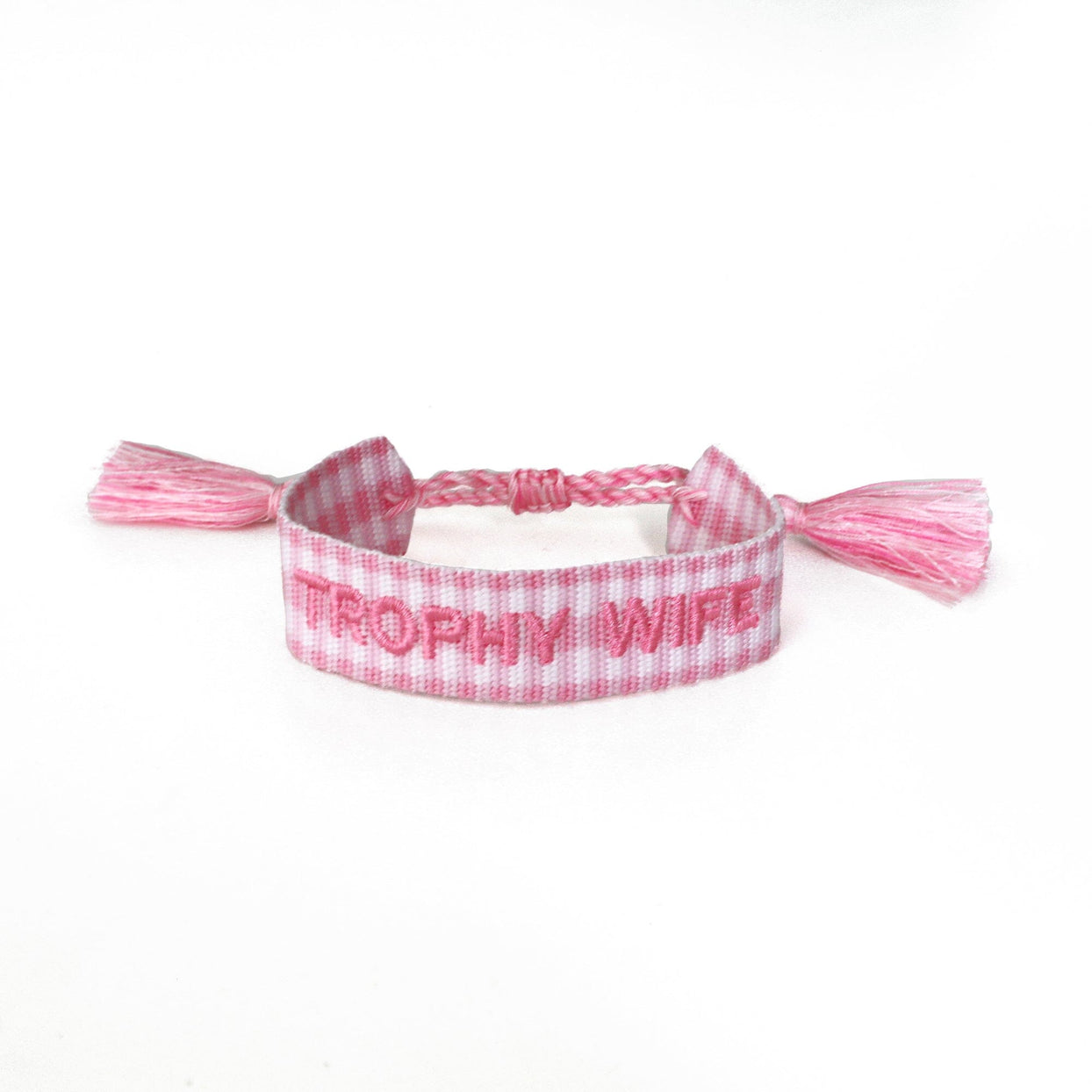 Witty Embroidered Bracelet - Trophy wife, Jollity & Co