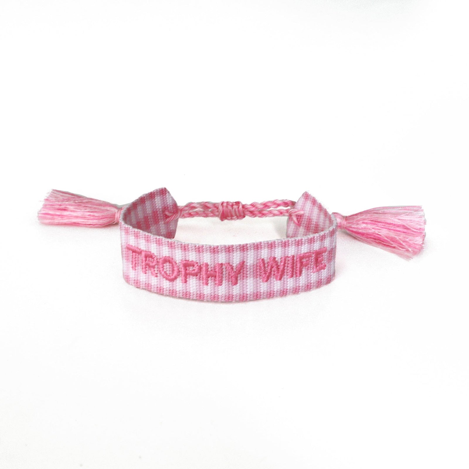 Witty Embroidered Bracelet - Trophy wife, Jollity & Co