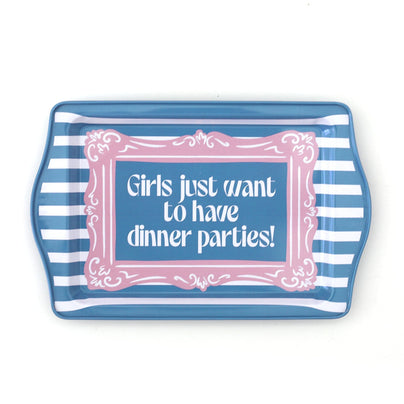 Girls Just Want to Have Dinner Parties Trinket Tray, Jollity & Co