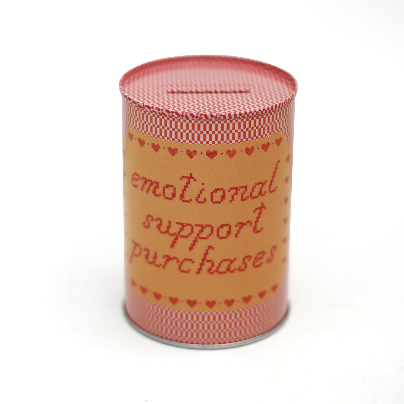 Emotional Support Purchases Tin Coin Bank, Jollity & Co