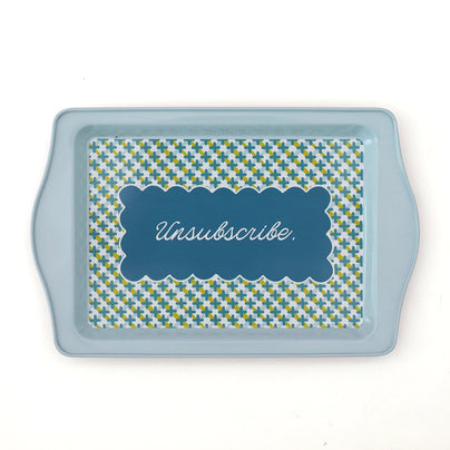 Unsubscribe Metal Trinket Tray, Jollity & Co