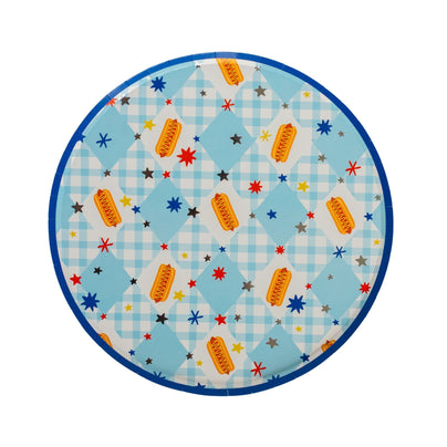 Patriotic Hot Dog Dinner Plates, Jollity & Co