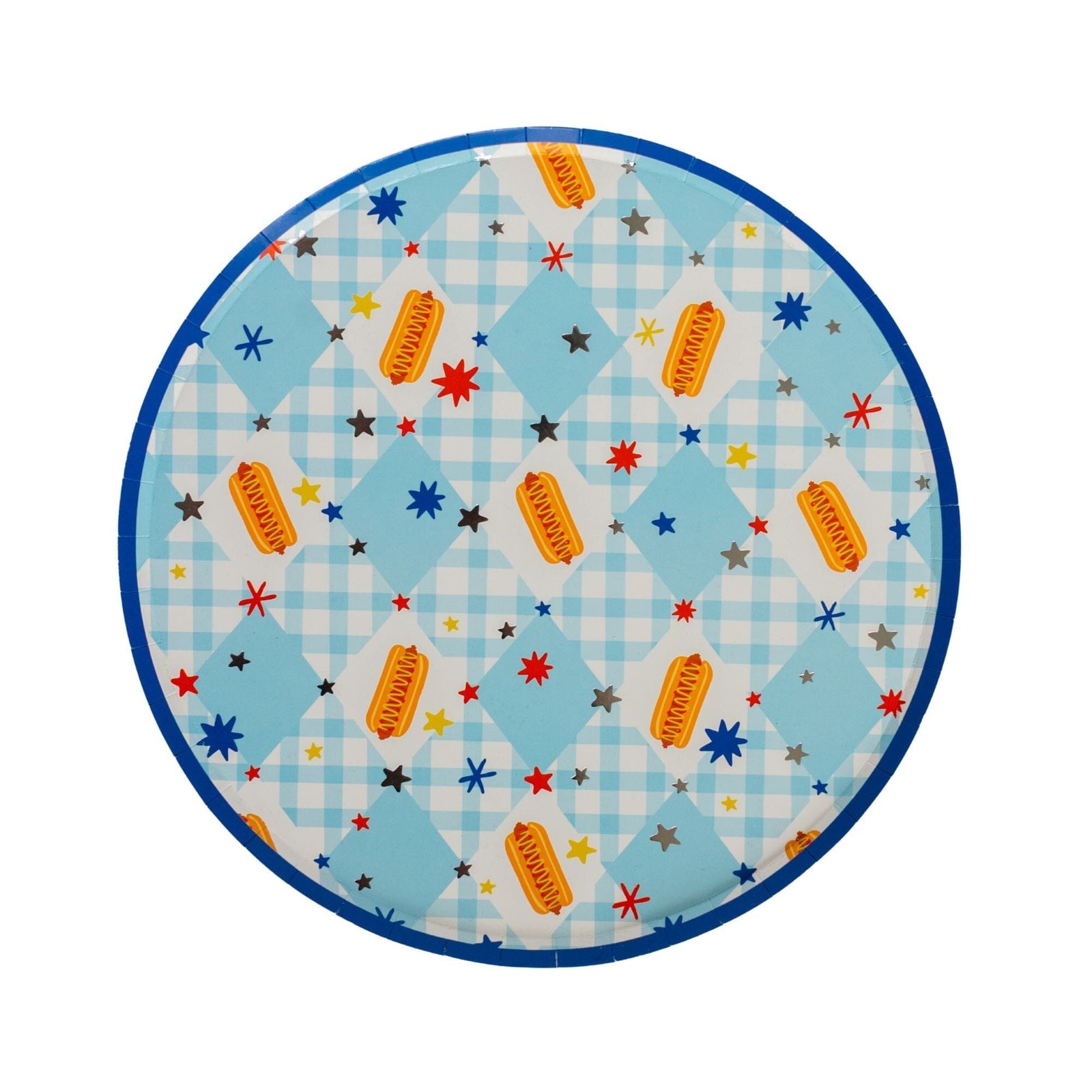 Patriotic Hot Dog Dinner Plates, Jollity & Co