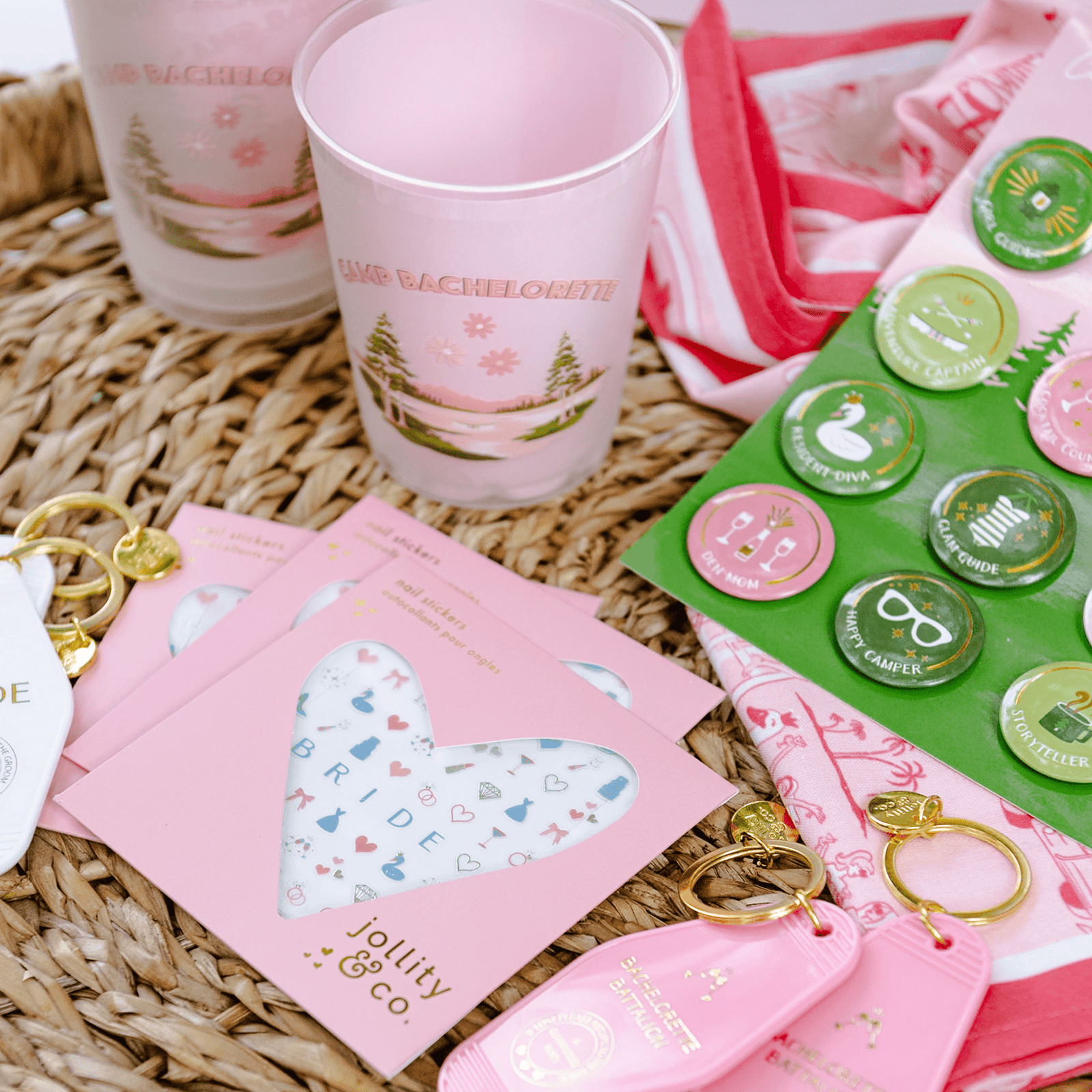 Camp Bachelorette Postcard Flex Cups