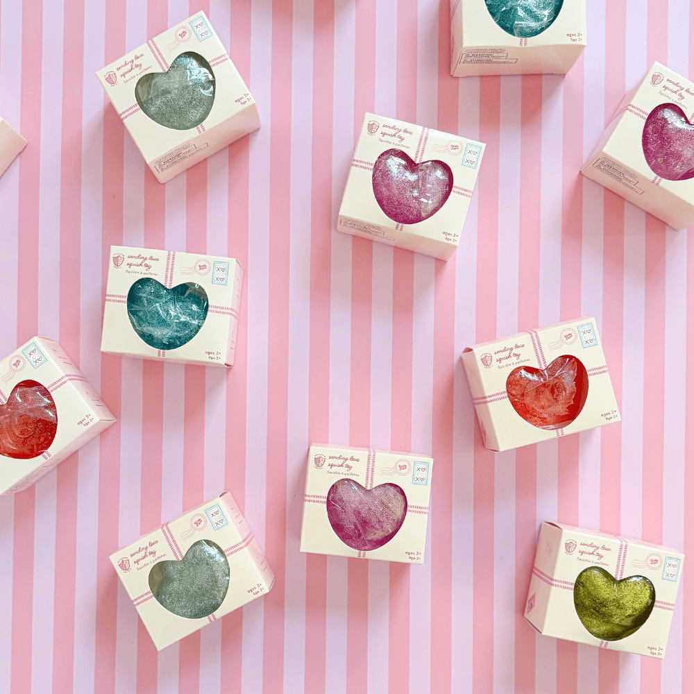 Glittery Heart Squishy - 5 Color Options