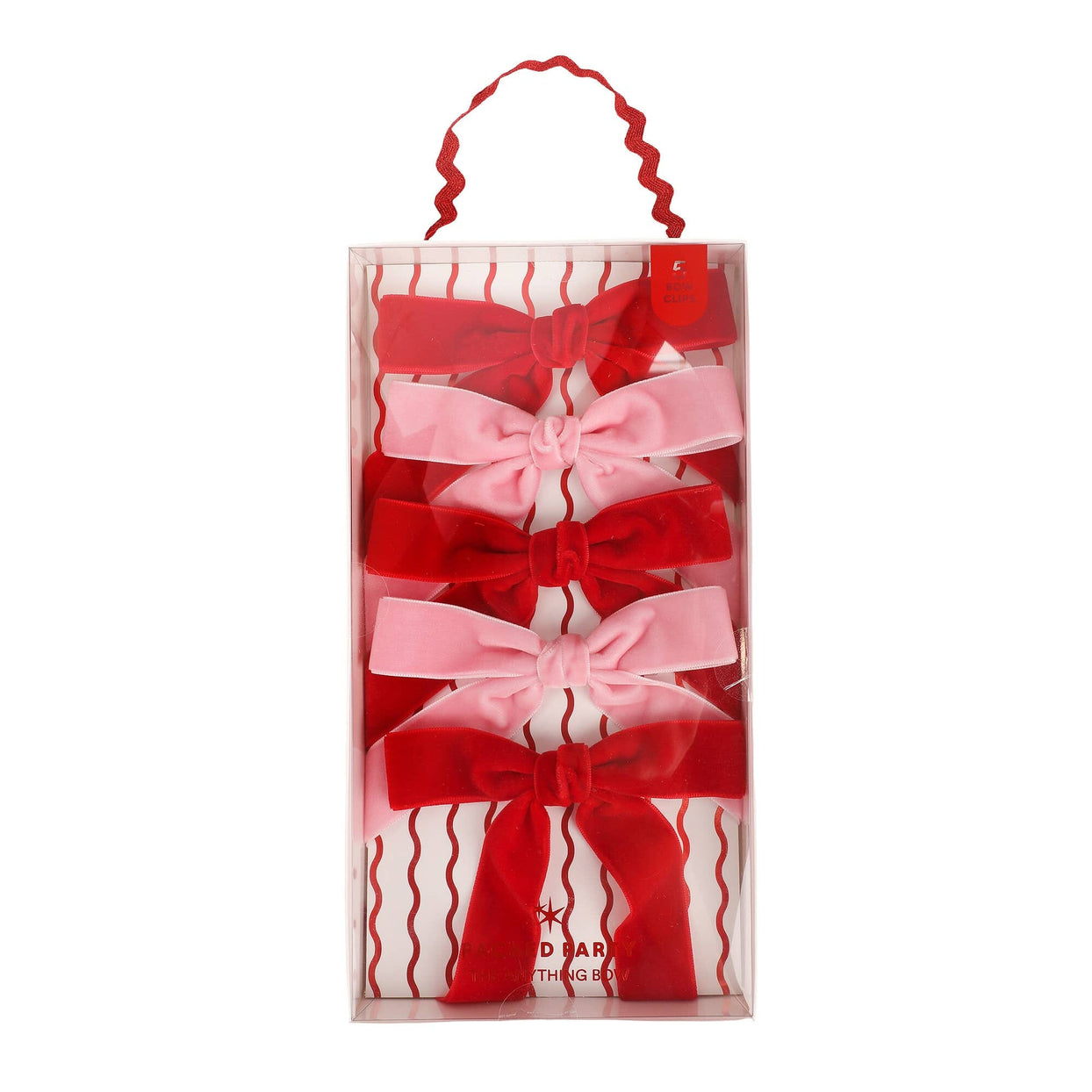 Red & Pink Bow Clip-On Set