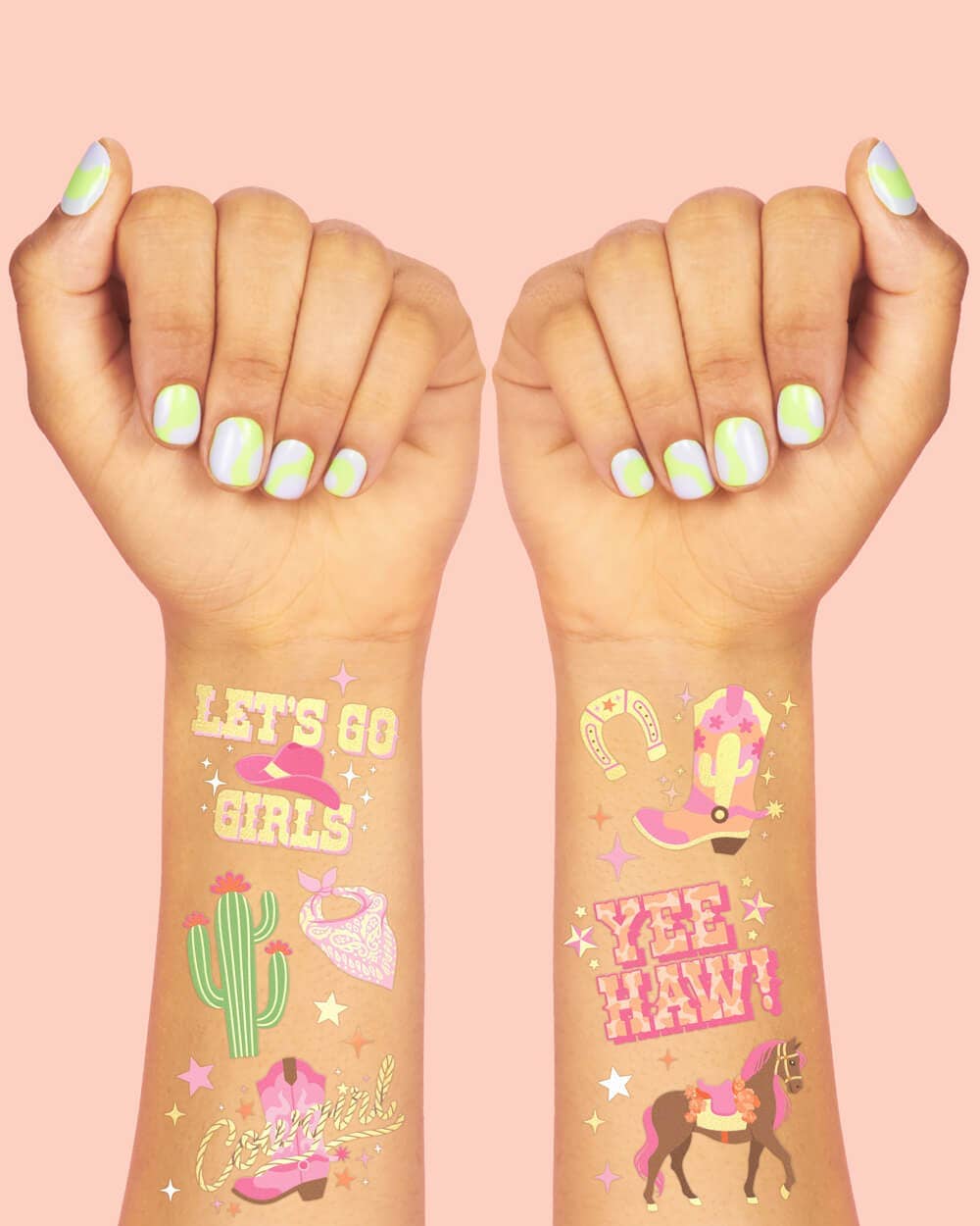 Cowgirl Temporary Tattoos