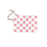 Keychain Pouch - Pink & White Checkered