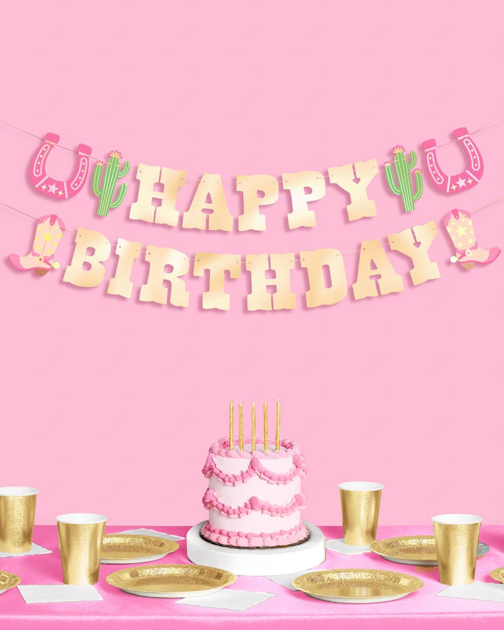 Happy Birthday Cowgirl Banner