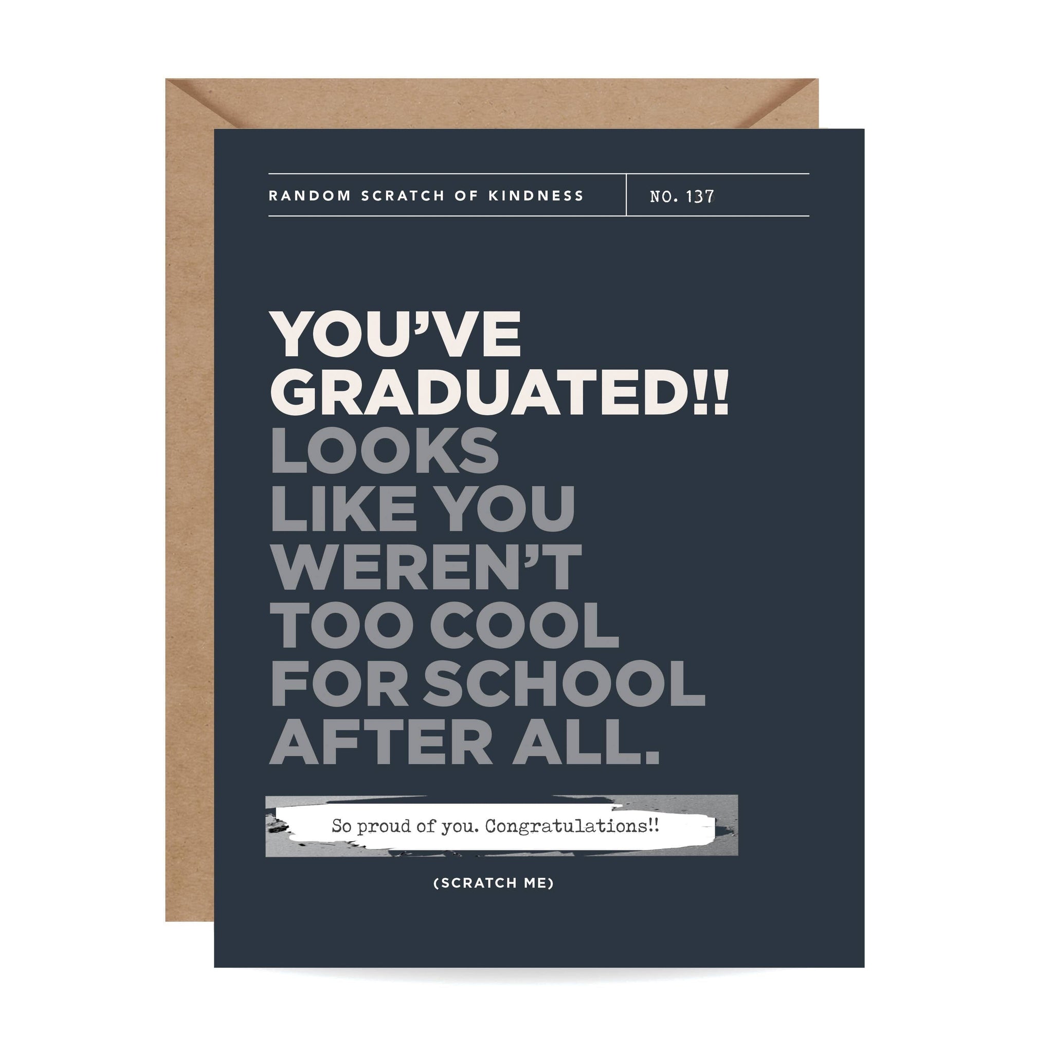Scratch-off Too Cool for School - Graduation Card Shop Sweet Lulu Scratch-off Too Cool for School - Graduation Card Shop Sweet Lulu