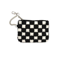 Keychain Pouch - Black & White Checkered