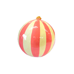 Paper Mache Striped Ball Ornament w/ Tassel - 3 Color Options