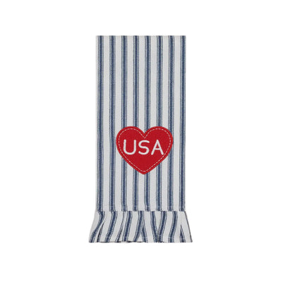 Americana Heart Kitchen Tea Towel