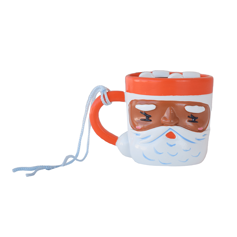 Baking Spirits Bright Brown Santa Mug Ornament