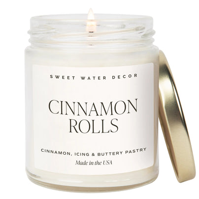 Cinnamon Rolls Soy Candle - White