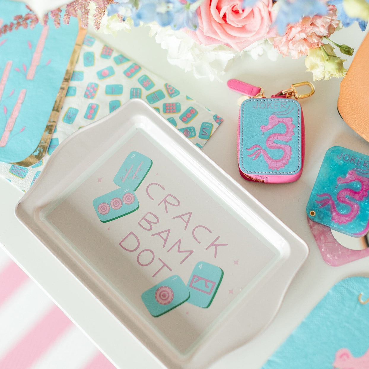 Crack, Bam, Dot Metal Trinket Tray