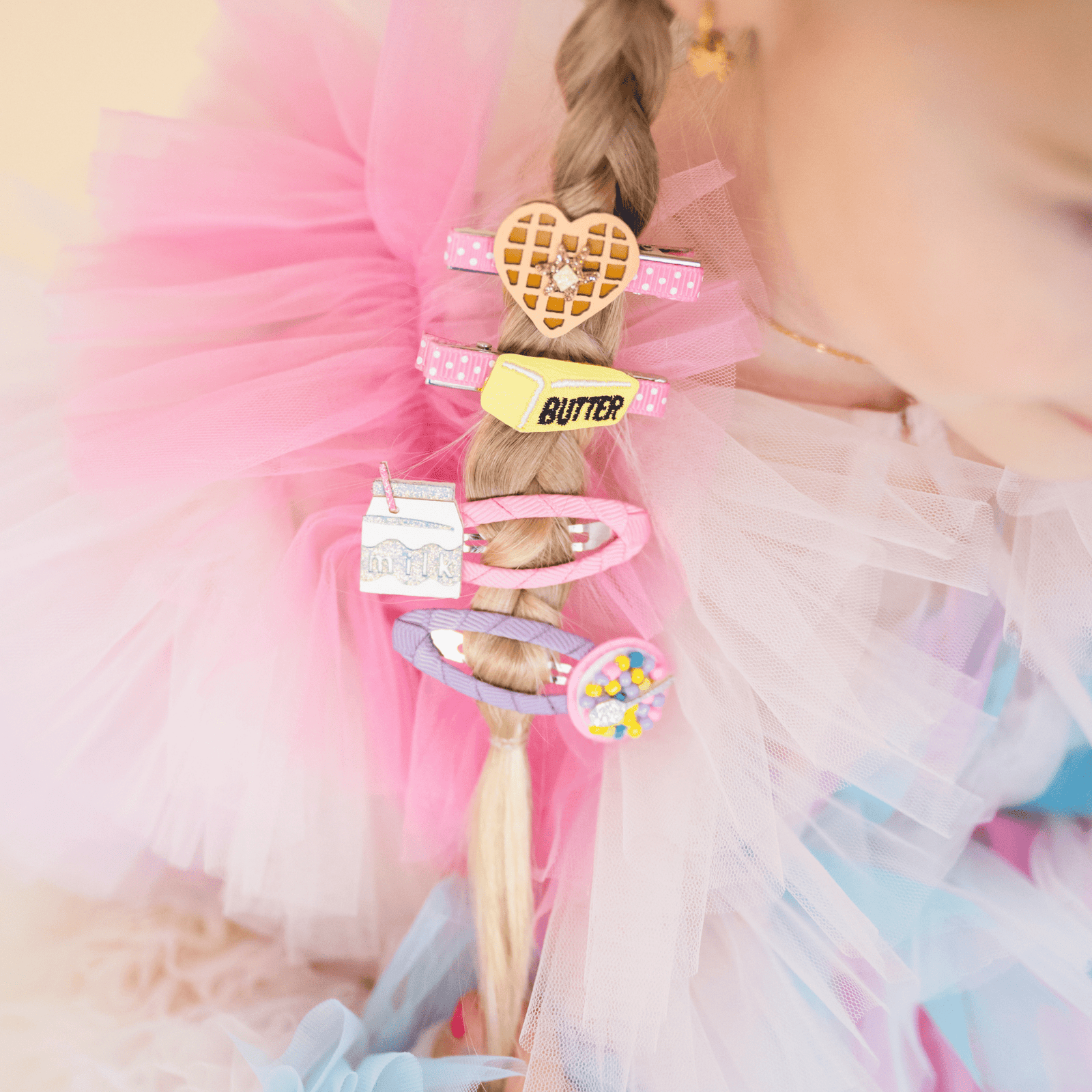 Breakfast Milk + Cereal Hair Clip Set, Daydream Society