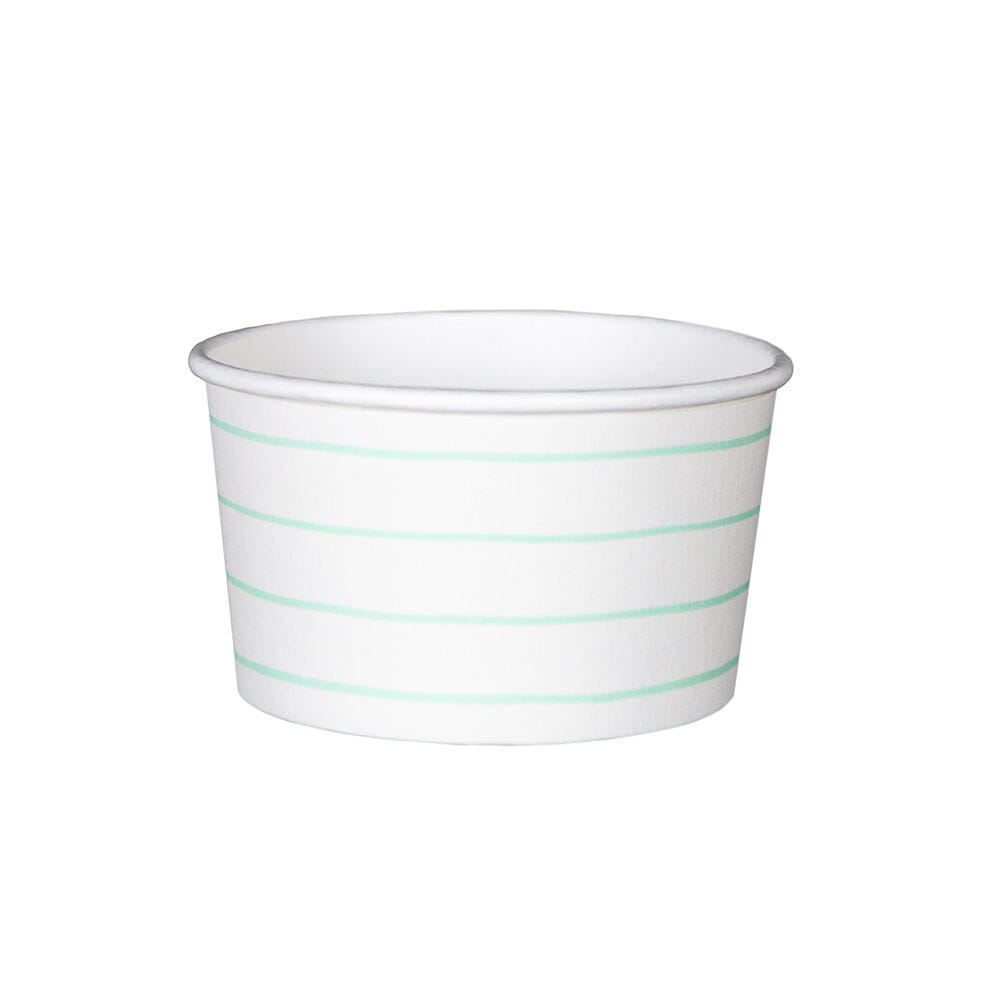 Mint Frenchie Striped Treat Cups